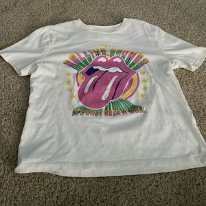Pink Rolling Stones T shirt